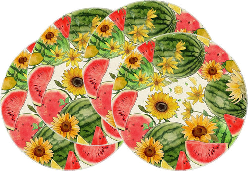 XCHI Watercolor Sunflower Watermelon Lemon Summer