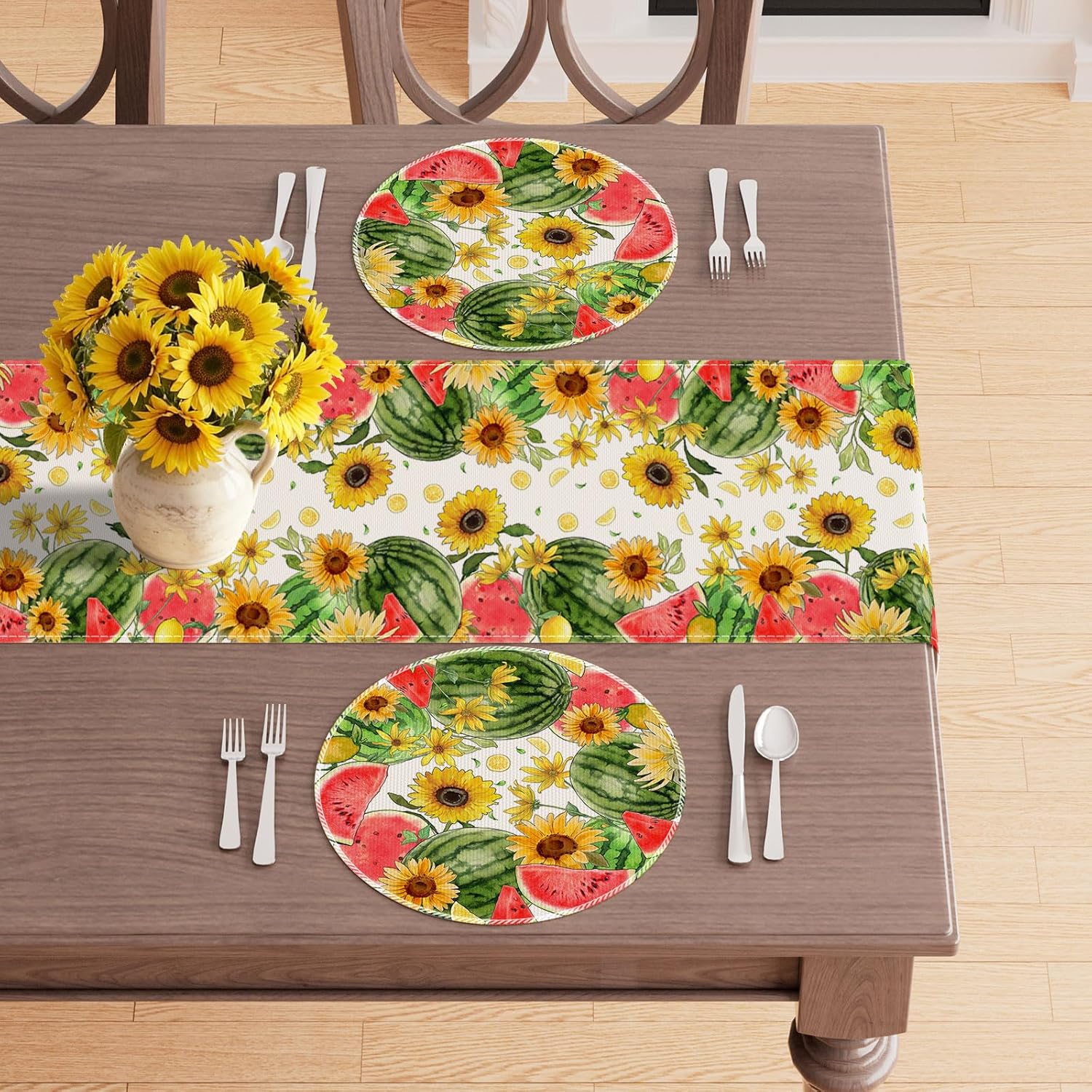 XCHI Watercolor Sunflower Watermelon Lemon Summer