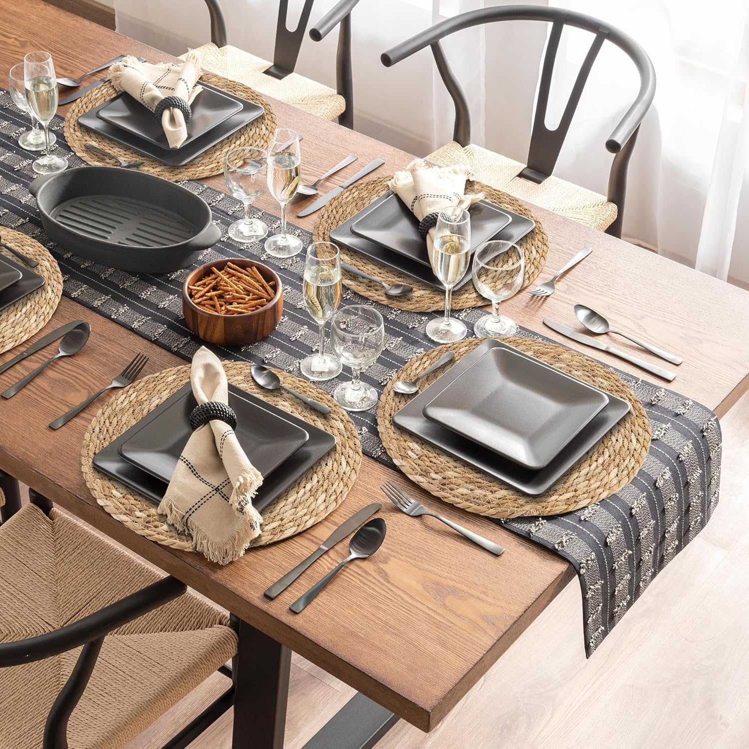 Kochorie Set of 6 Round Woven Placemats