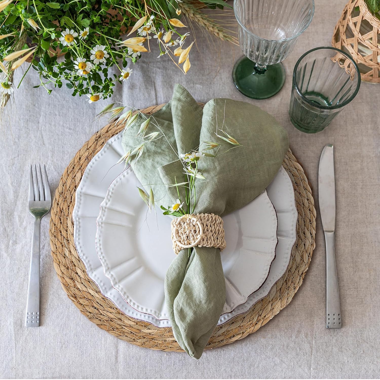 Kochorie Set of 6 Round Woven Placemats